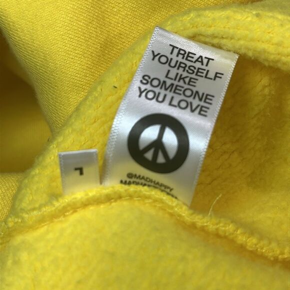 Madhappy X Snapchat collab Canary Yellow Hoodie Rare! Size Large - Picture 5 of 5